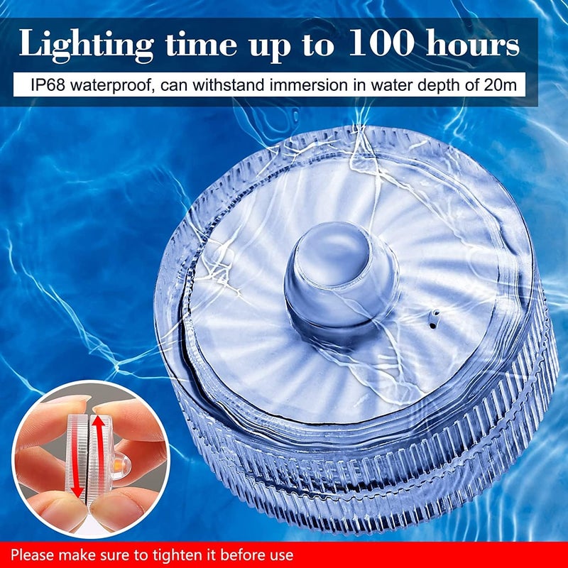 HL Submersible LED Light,Red Small LED Light,100 Hours Waterproof Flameless Led Lights Battery Powered for Wedding Home Vase Festival Party Decoration 24pcs (Built-in 48 Batteries) - Image 4